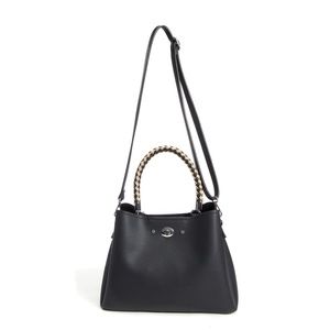 Black tote Bag with Top Handle & Crossbody